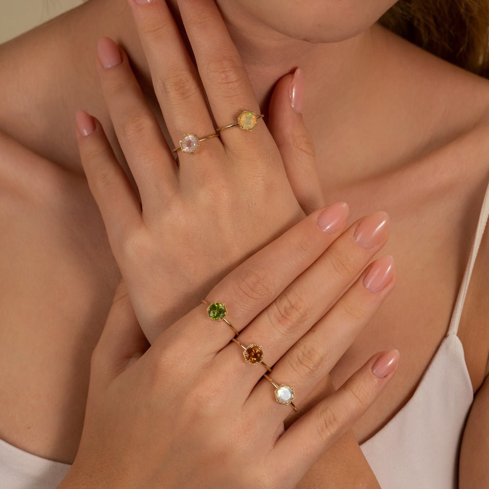 Solid Gold Citrine Ring (530A41)