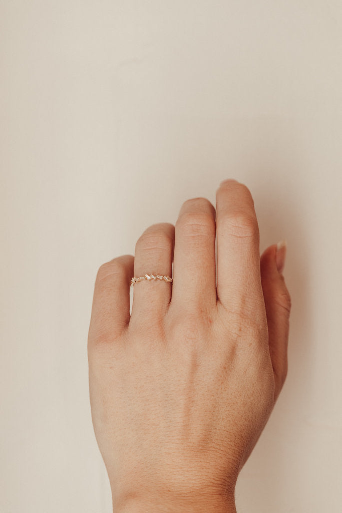 Scattered Tapered Baguette Moissanite Band, photo 10