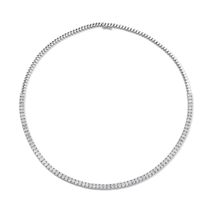 Solid Gold Oval Diamond Choker