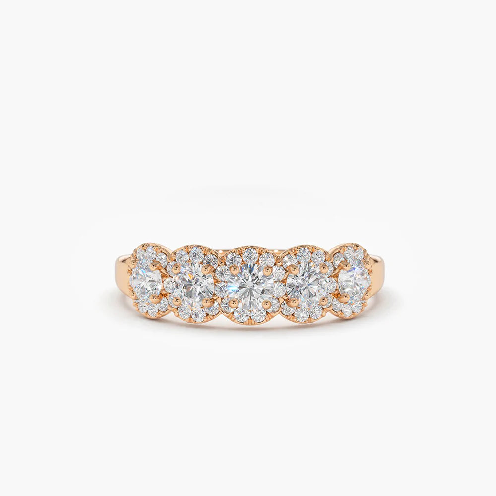 14K Solid Gold 0.52 CT Lab Grown Diamond Ring