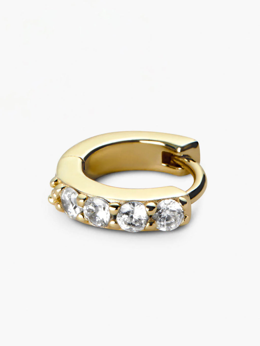 Solid Gold & Diamond Hoop Earrings (D1DC5B)