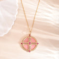 Solid Gold Opal Pendant Necklace
