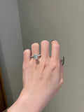 3 CT Brilliant Oval Cut Moissanite Hidden Halo Share Prong Pave - (0B13E1)