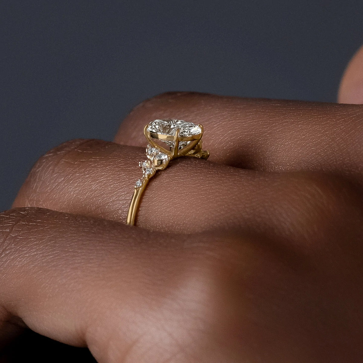 Solid Gold Lab-Grown Diamond Ring, 1.01ct. Oval Cut Diamond Ring