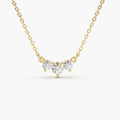 Classic Moissanite Trio Necklace, photo 1