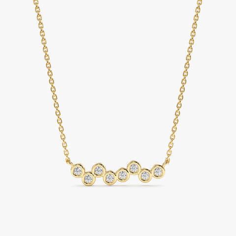 Solid Gold Diamond Bubble Necklace (7256DA)