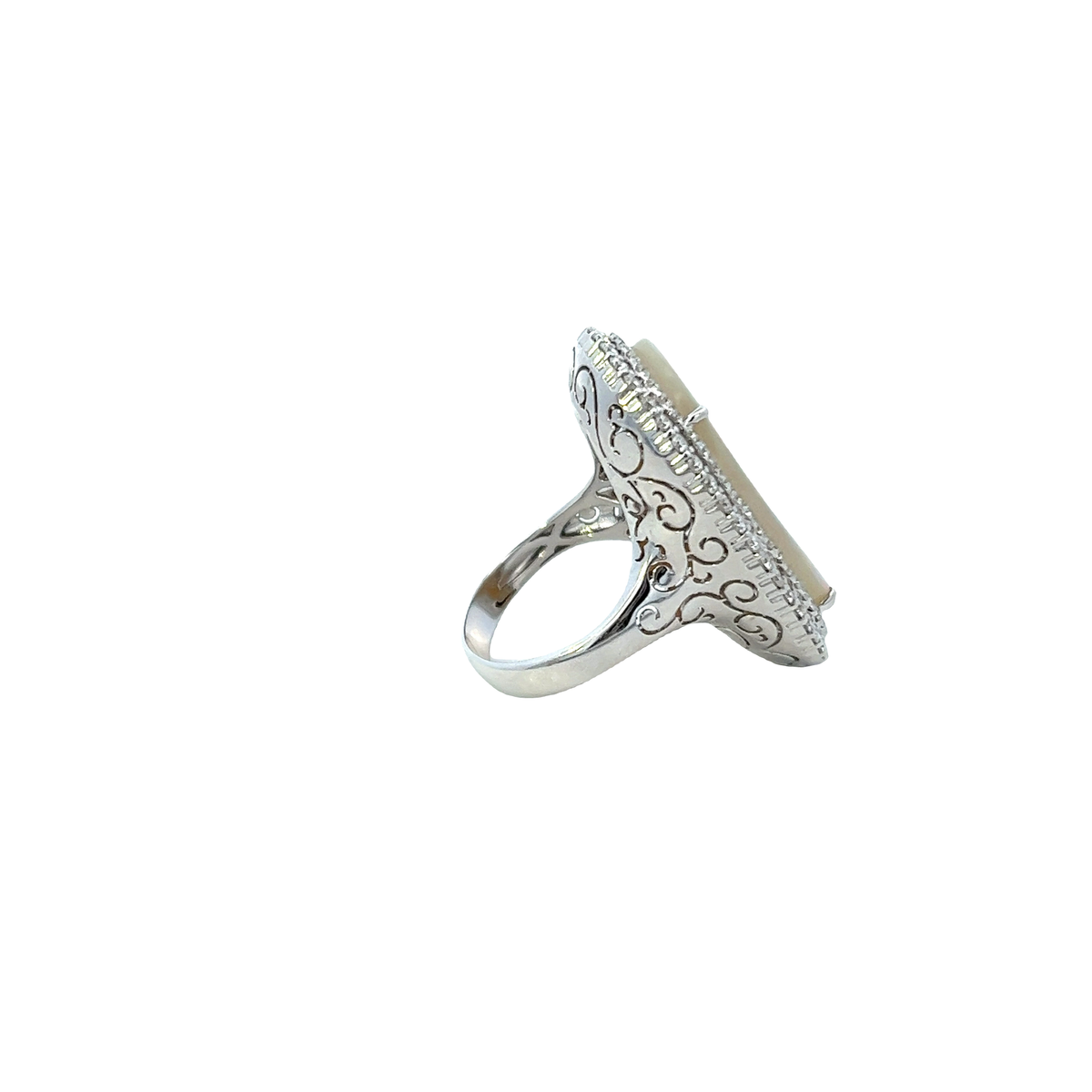 18K Solid Gold Opal Diamond Ring - Style A (Check Description - Says Earrings)