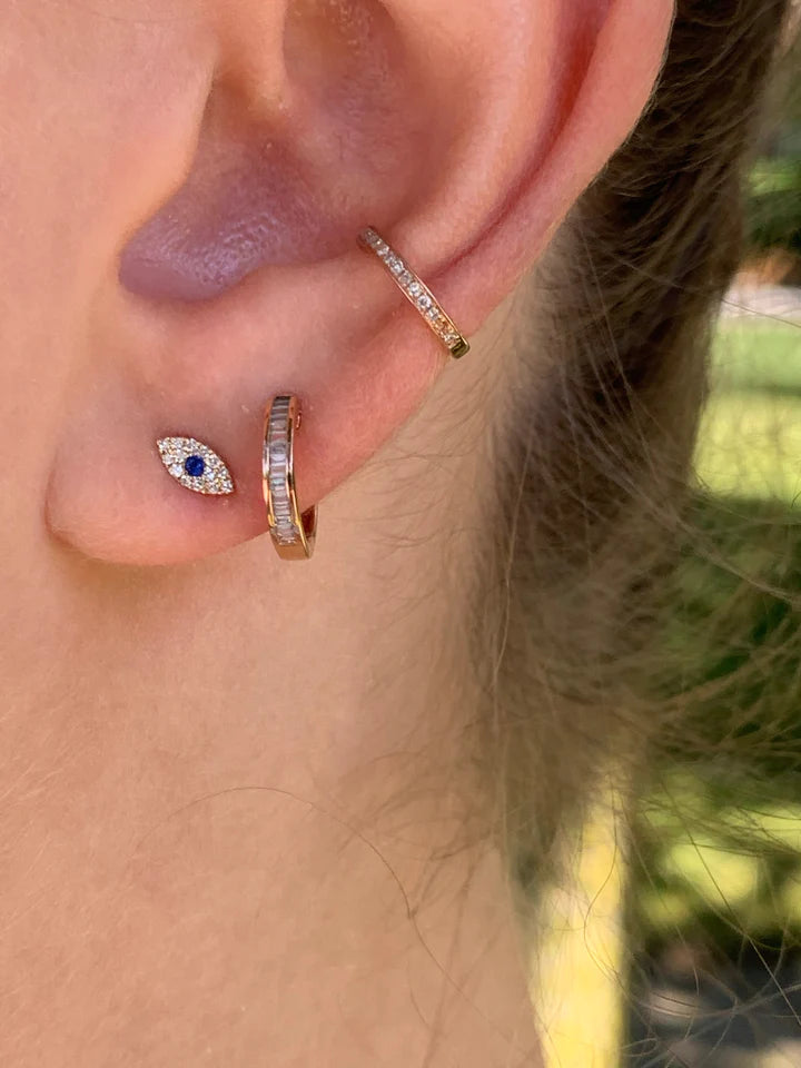 Solid Gold Christy Ear Cuff With Diamonds