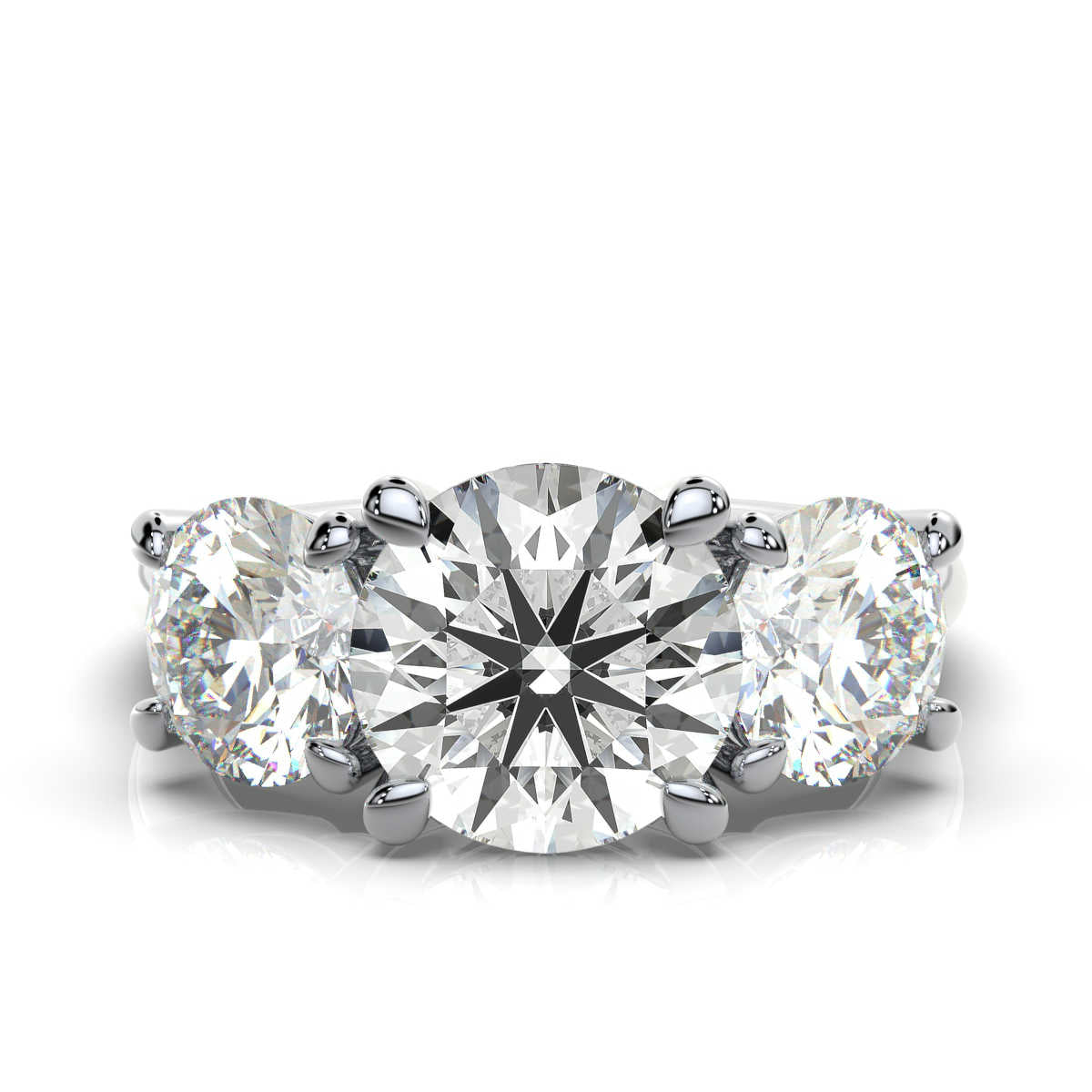 14K Solid Gold 2 CT Lab Grown Diamond Ring (08DE68)