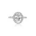 Solid Gold 2ct oval Diamond Engagement Ring