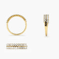 Solid Gold Step Baguette Diamond Ring
