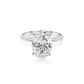 Solid Gold Oval Lab-Created Diamond Rings