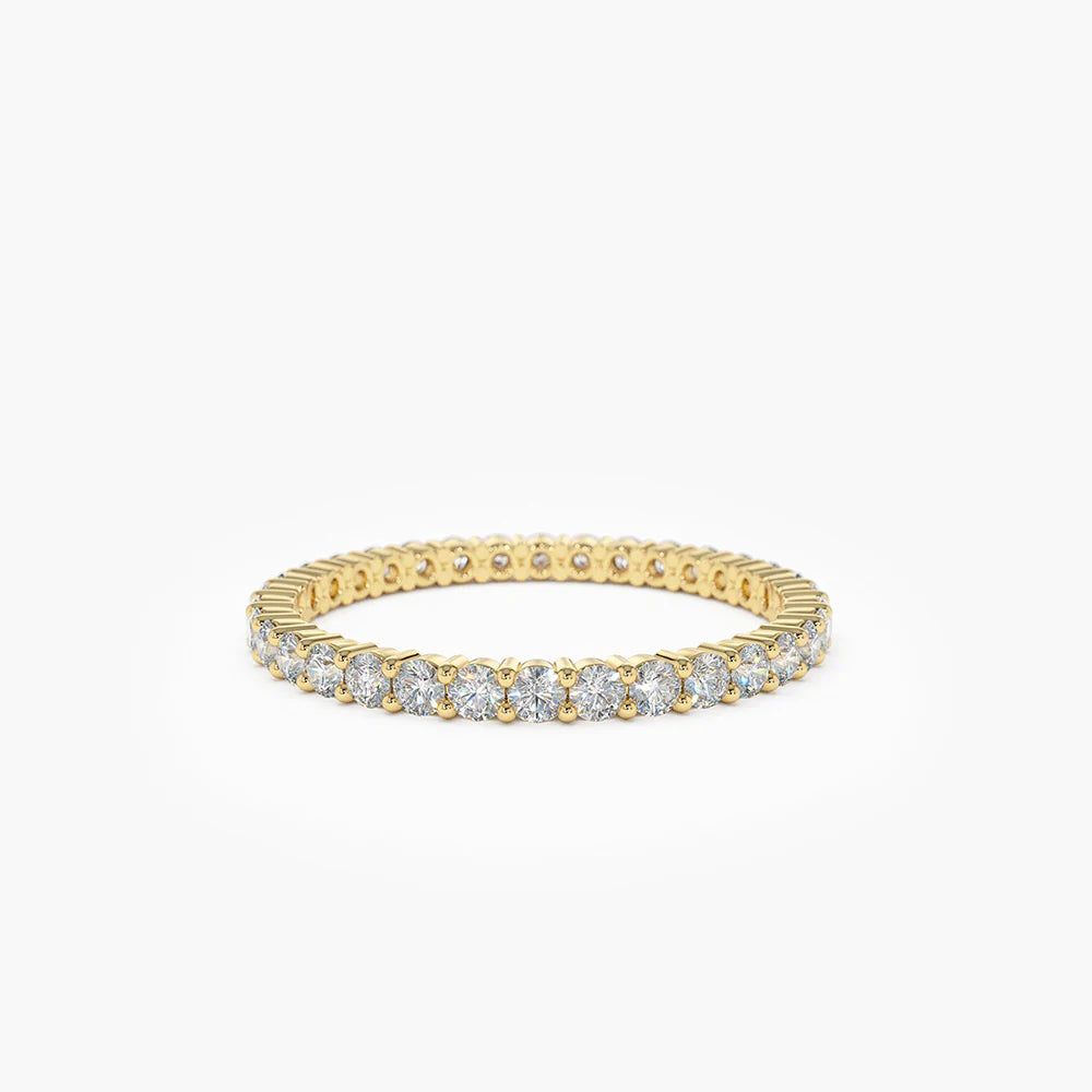 Solid Gold Prong Setting Diamond Eternity Ring