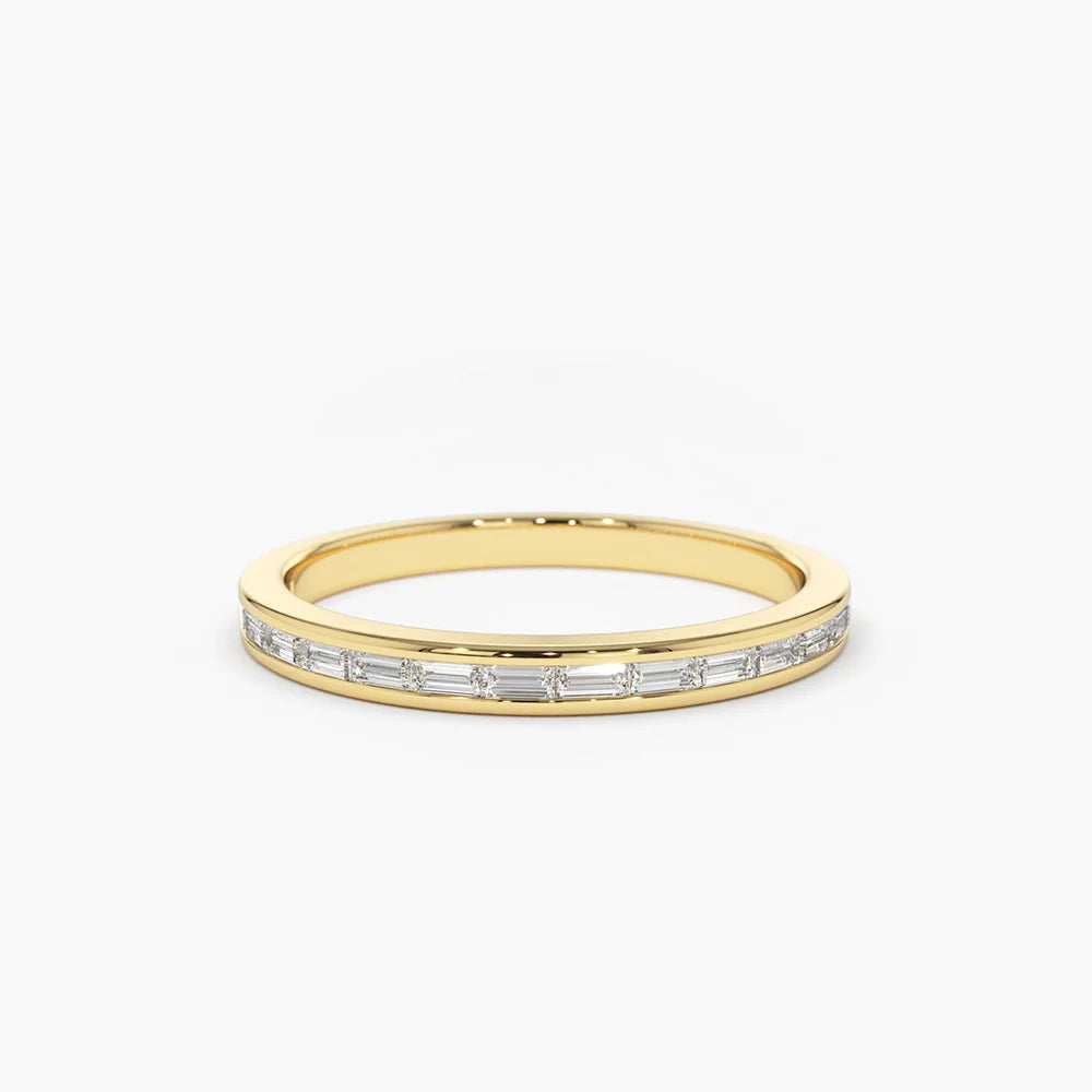 Channel Set Baguette Moissanite Band, photo 2