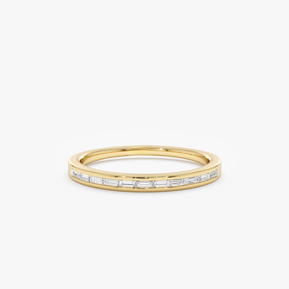 Solid Gold Diamond Channel Set Ring (E5B99C)