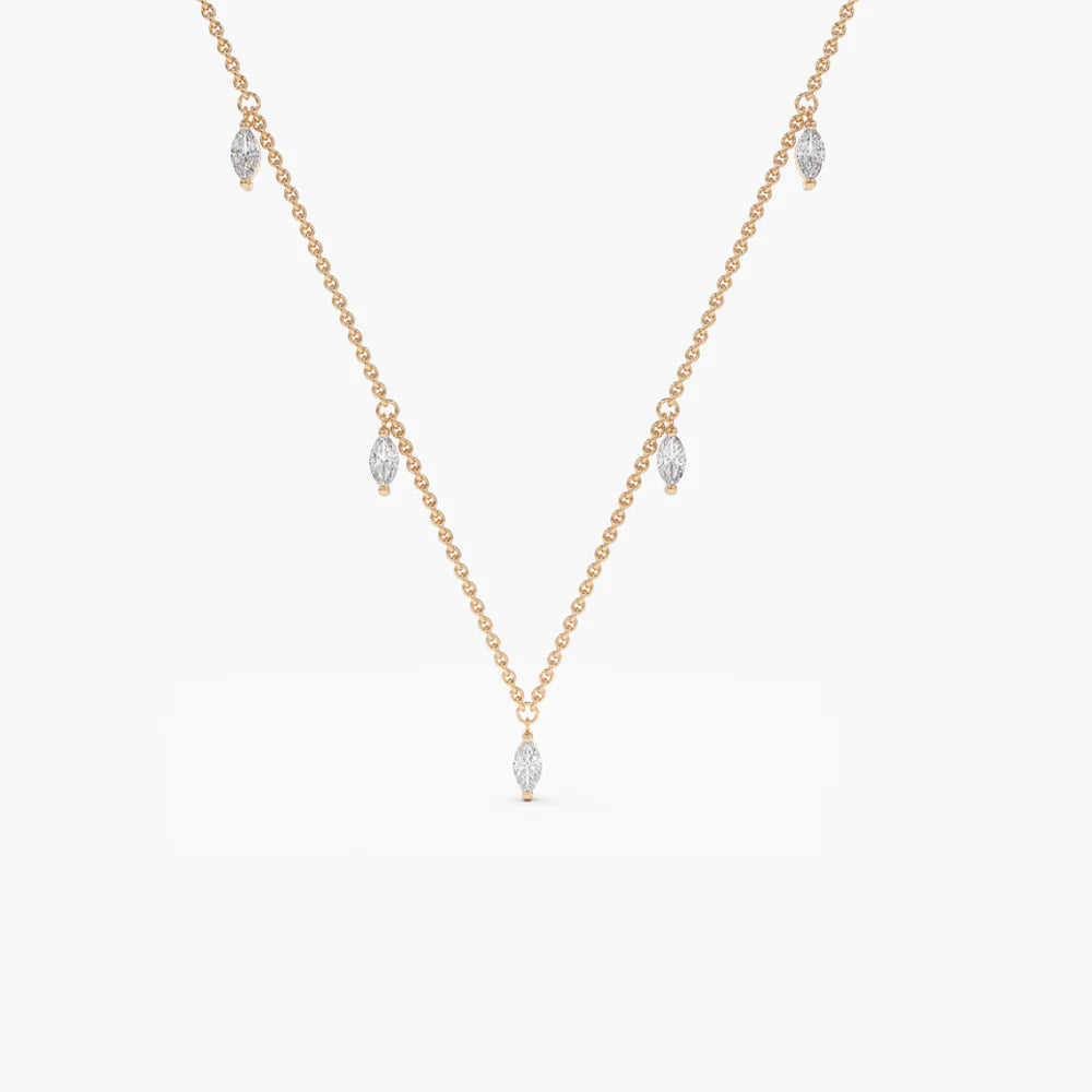 Marquise Moissanite Dangling Necklace, photo 6