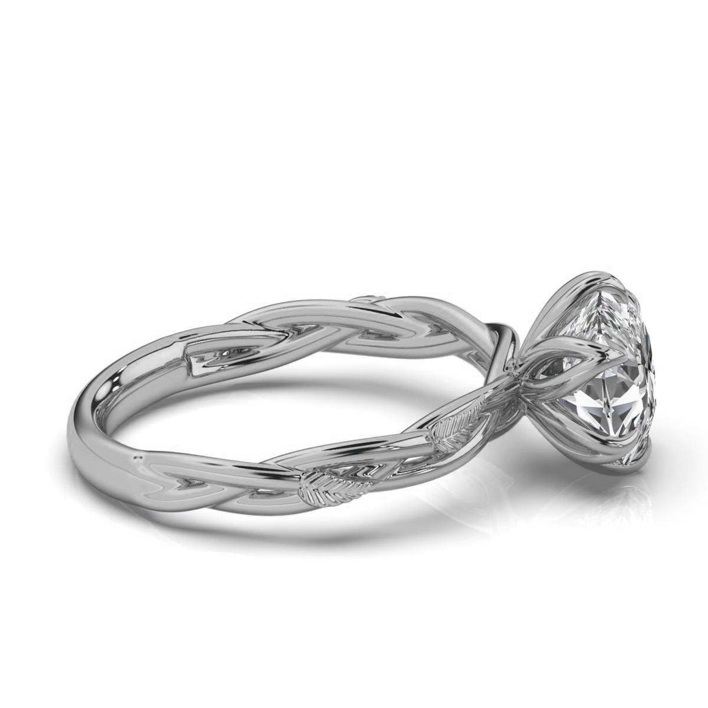 14K Solid Gold 2 CT Linden Nature-Inspired Lab Grown Diamond Ring