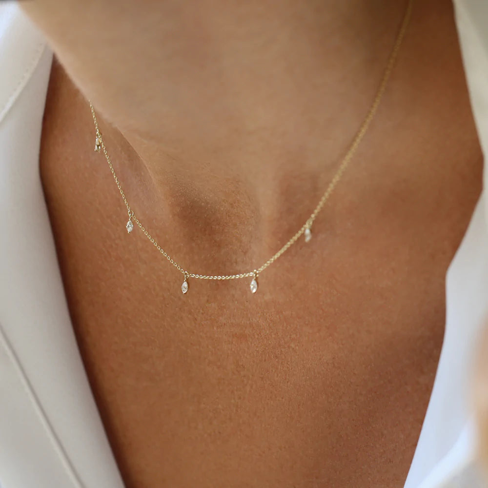 Marquise Moissanite Dangling Necklace, photo 8