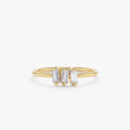 Solid Gold Triple Diamond Cluster Ring (711458)
