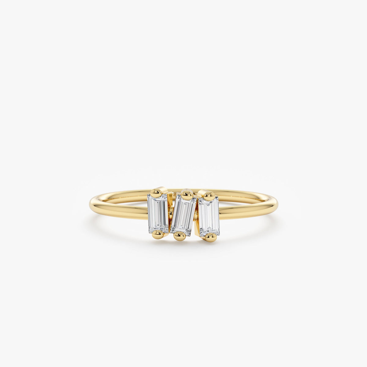 Solid Gold Triple Diamond Cluster Ring (711458)