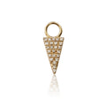 Solid Gold Diamond Spike Earring Charm