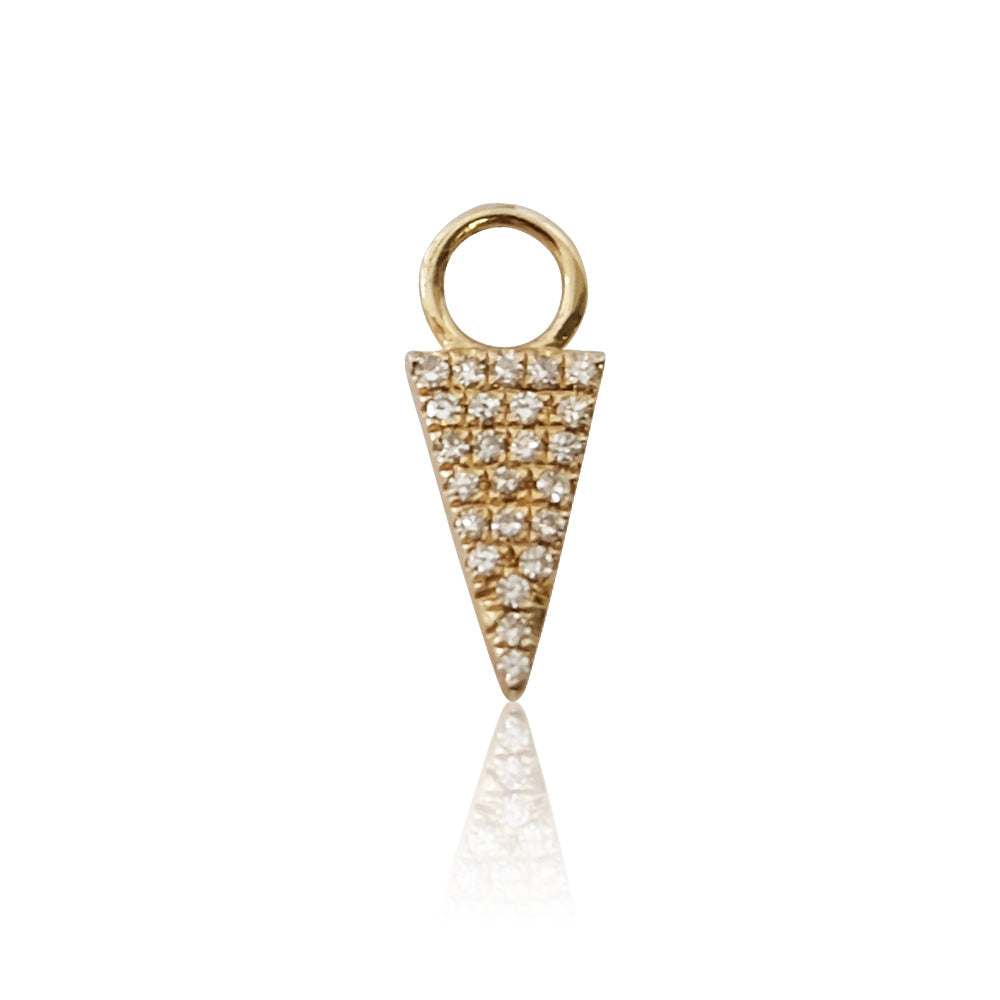 Solid Gold Diamond Spike Earring Charm