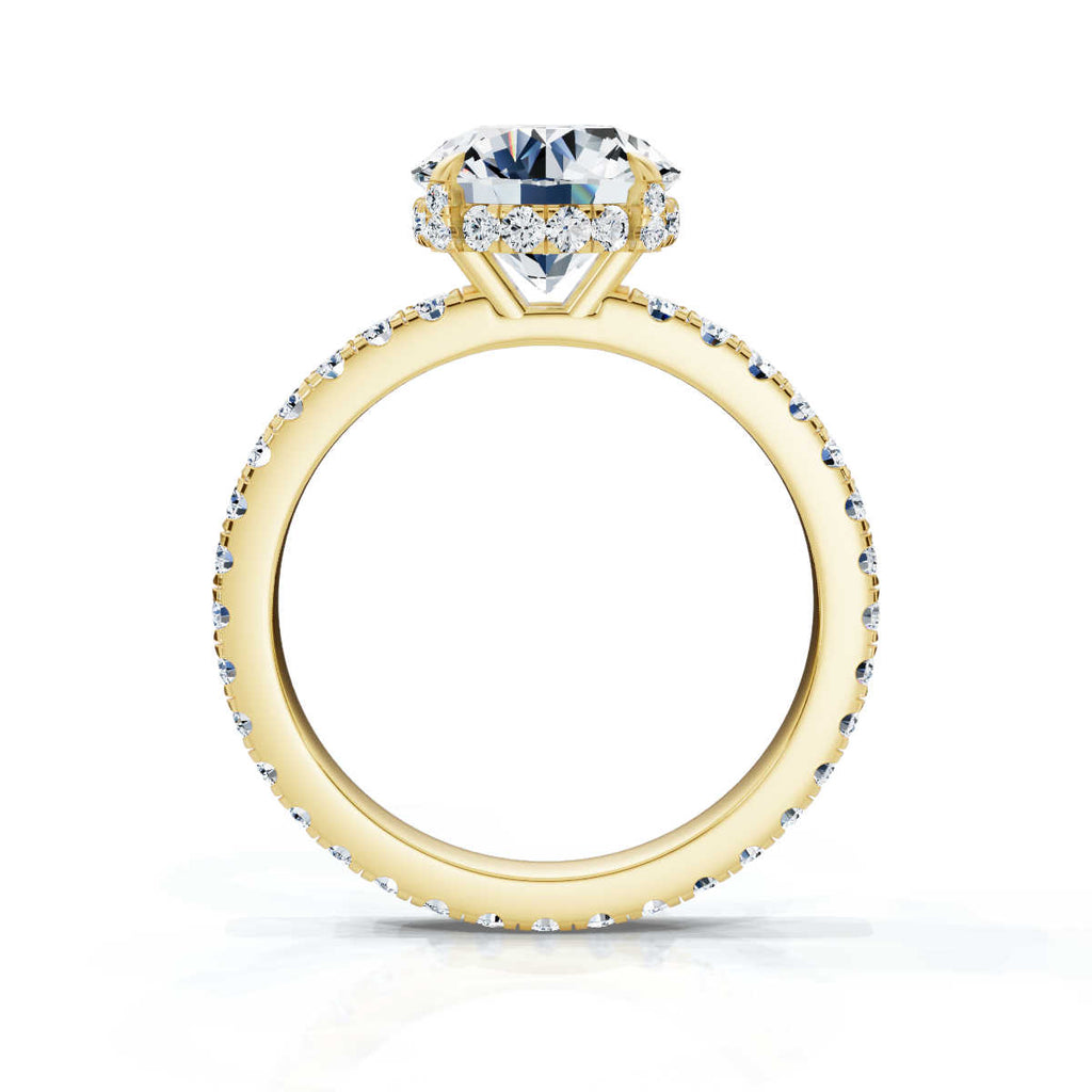 Solid Gold 2.6ct Round lab Grown Diamond Engagement Ring