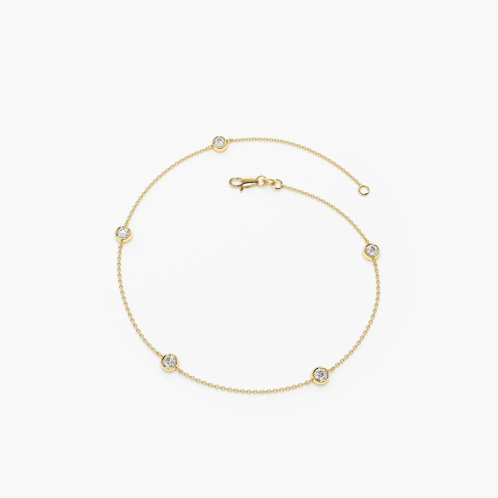 Solid Gold Lab-Grown Diamond by The Yard Solitaire Bracelet (FA4376)