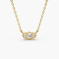 Art Deco Trio Moissanite Necklace, photo 1