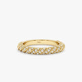 Solid Gold Twisted Diamond Dome Ring (EE1801)