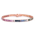 Solid Gold Festival Tennis Princess Bracelet