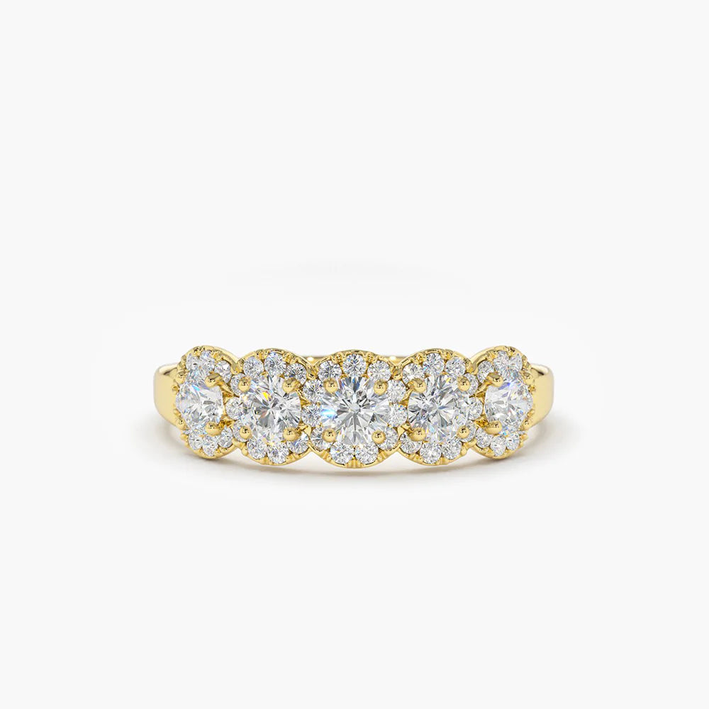 14K Solid Gold 0.52 CT Lab Grown Diamond Ring