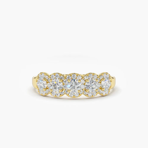 14K Solid Gold 0.52 CT Lab Grown Diamond Ring