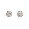 Solid Gold Cluster Diamond Studs (B9E7FB)