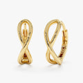 Solid Gold Infinity Hoop Earrings