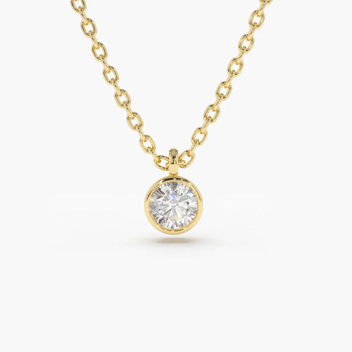 Solid Gold 0.20-0.50 ctw Diamond Solitaire on a Bail
