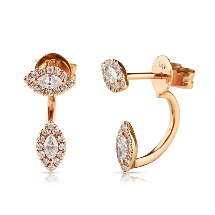 Solid Gold Phoebe Diamond Earrings