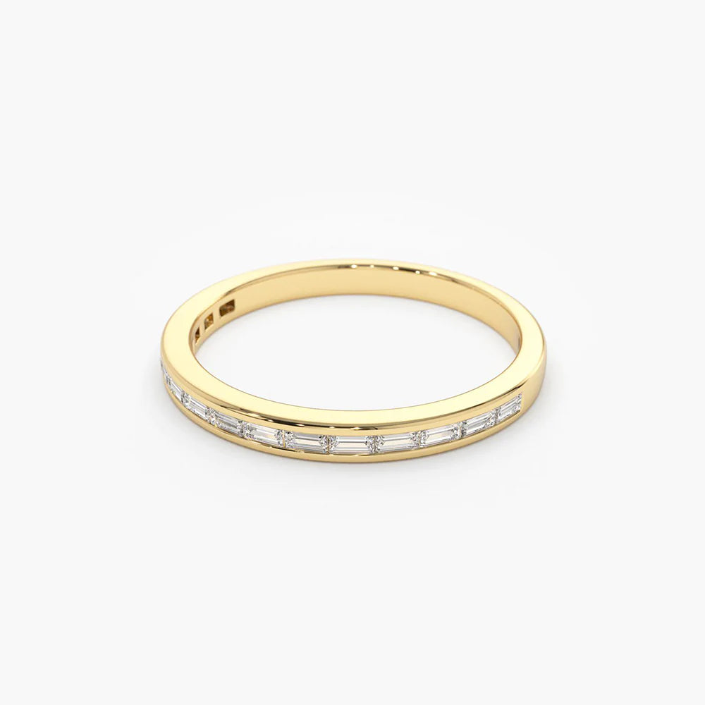 Channel Set Baguette Moissanite Band, photo 4