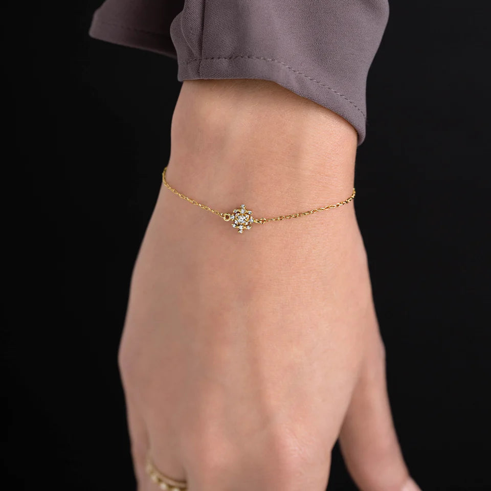 Solid Gold Diamond Edison Bracelet