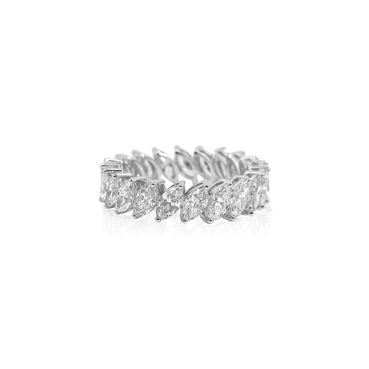 Solid Gold Diamond Multi Marquise Lab Grown Ring (03D4A2)
