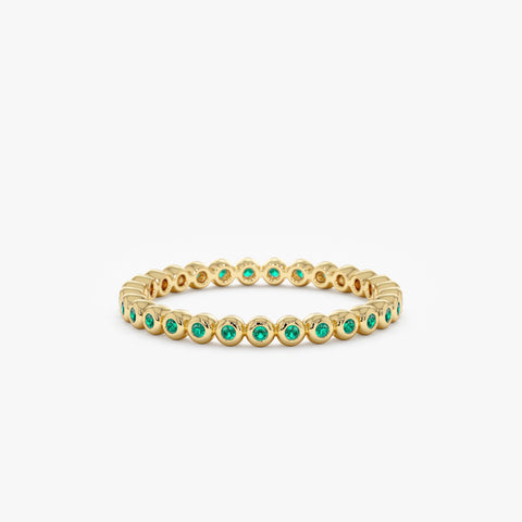Solid Gold Emerald Eternity Band (6B778A)