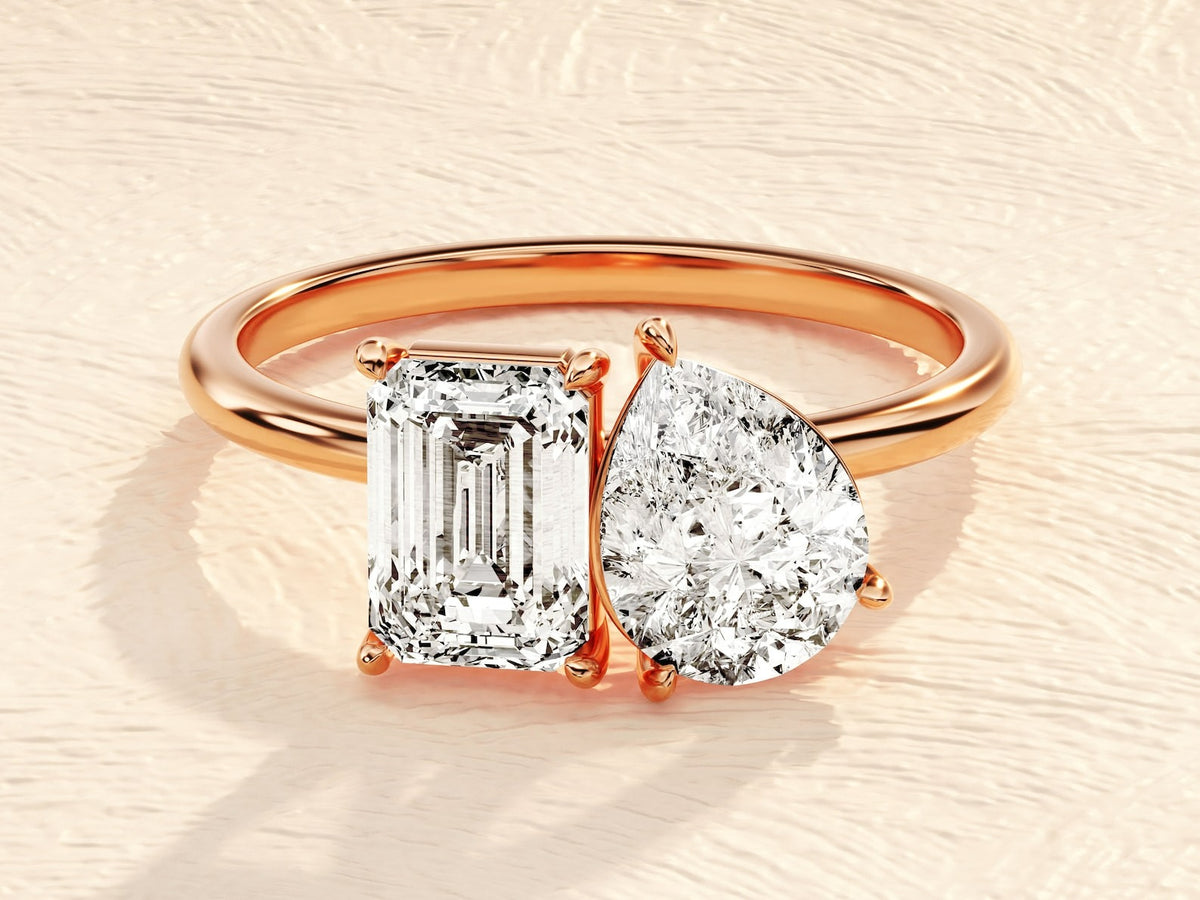 Solid Gold Toi Moi Engagement Ring 2ct Lab Grown Diamond