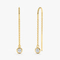 Solid Gold Diamond Threader Earrings