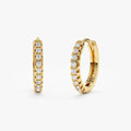 Solid Gold Small Diamond Huggies