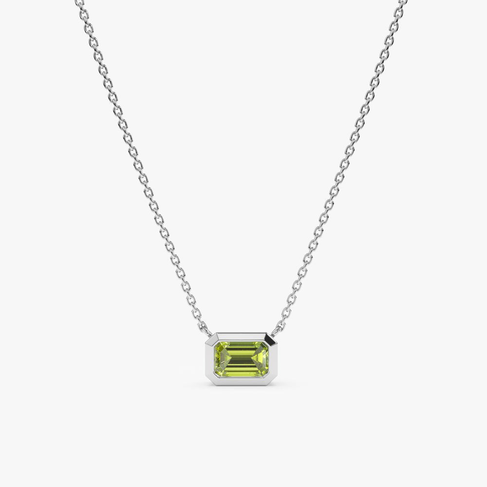 Solid Gold Peridot Necklace (303459)