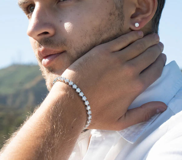 18K Solid Gold 9.22 CT Lab Grown Diamond Tennis Bracelet