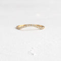 Solid Gold Custom Curved Wish Stacking Band