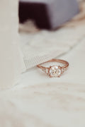 Solid Gold Moissanite Engagement Ring
