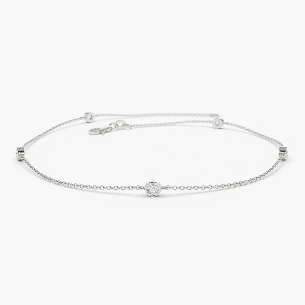 Solid Gold Lab-Grown Diamond by The Yard Solitaire Bracelet (3705C7)
