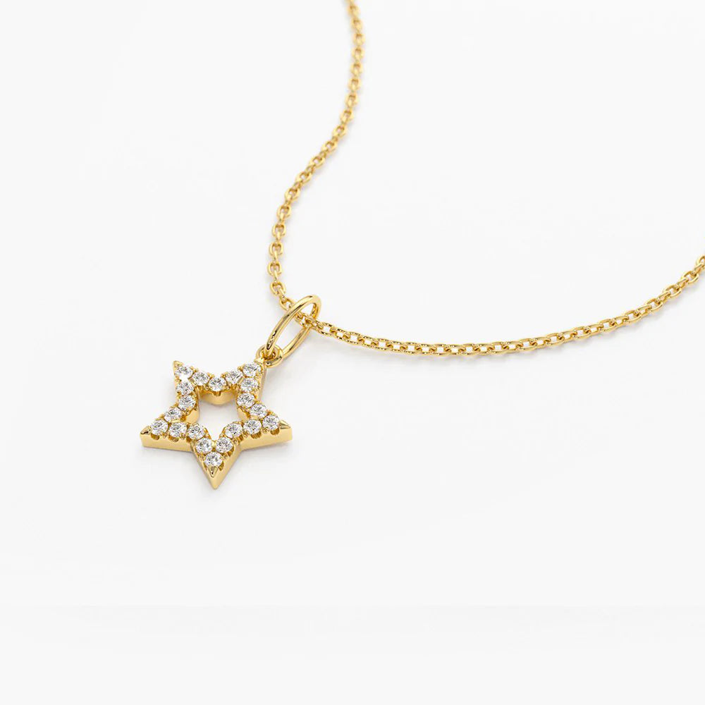 Solid Gold Super Star Diamond Layering Necklace